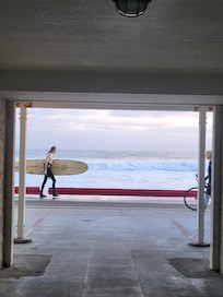 View from the building as we walked out to the beach.