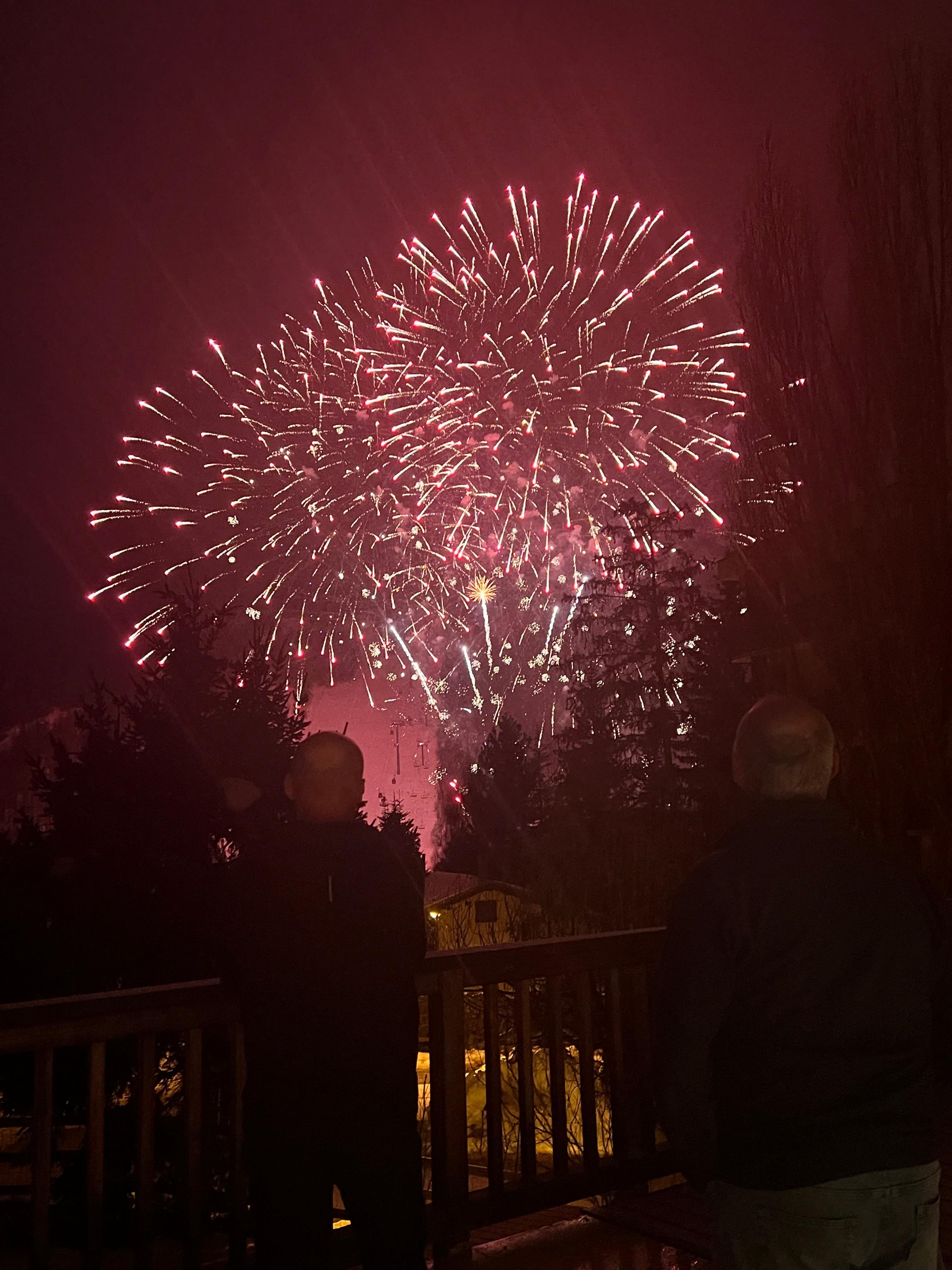Fireworks from the balcony on our last night!