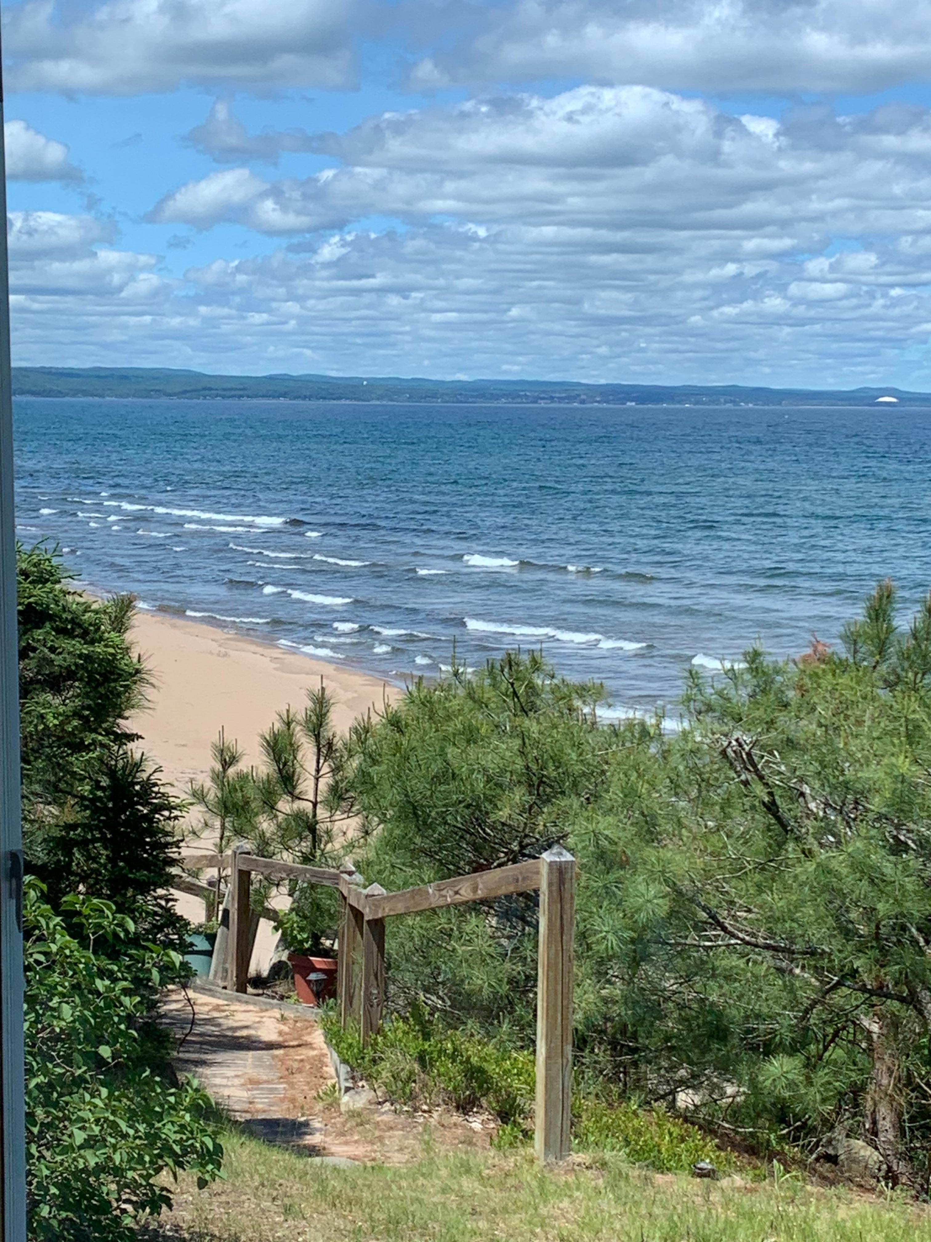Picture from top of steps to the beach.