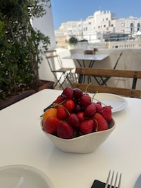 Breakfast terrace.