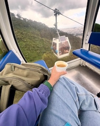 Tram to the mountains. 13,287 ft highest point