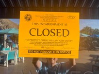 Sign on the restaurant.