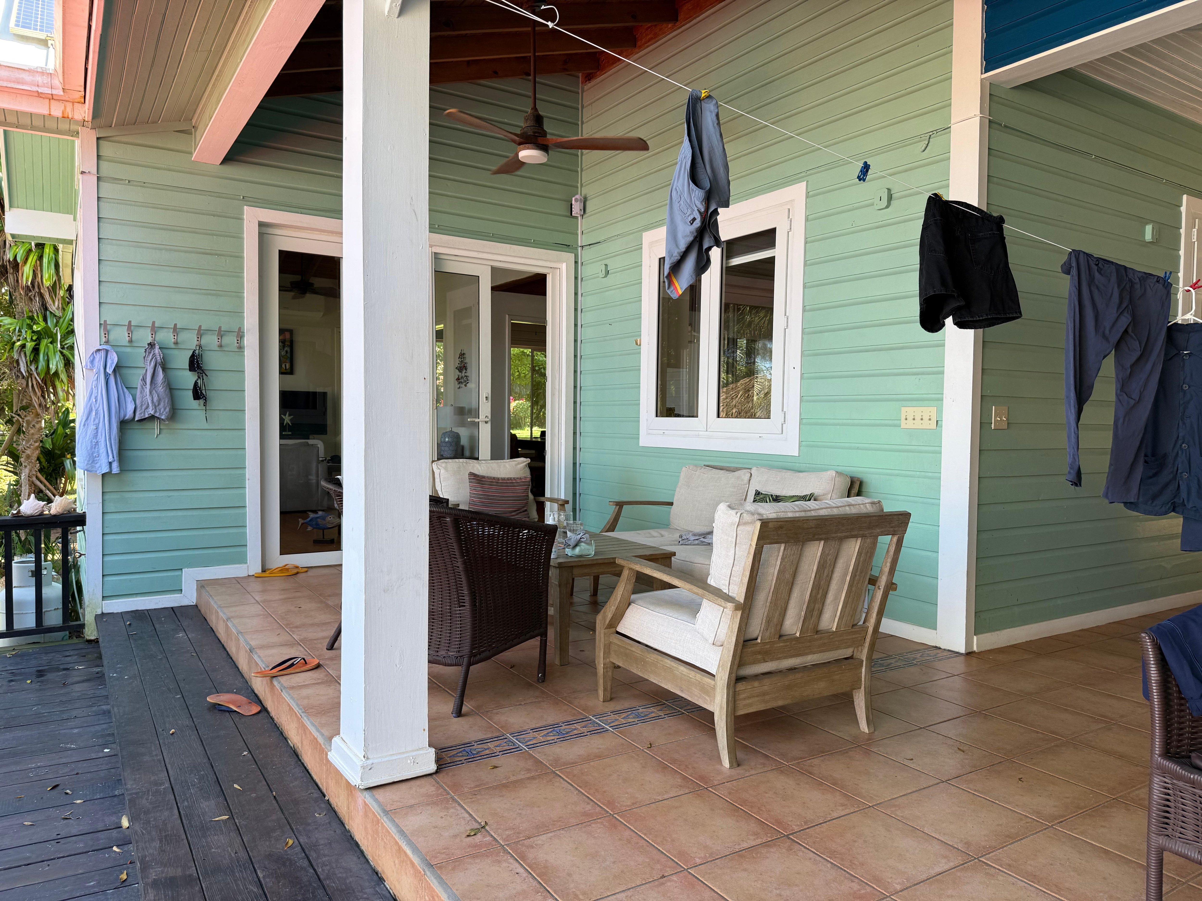 Terrassen hvor vi spiste morgenmad 