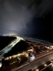 View from balcony at night