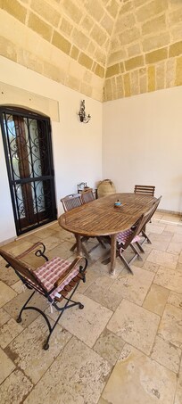 our breakfast/lunch table , perfectly positioned next to the kitchen