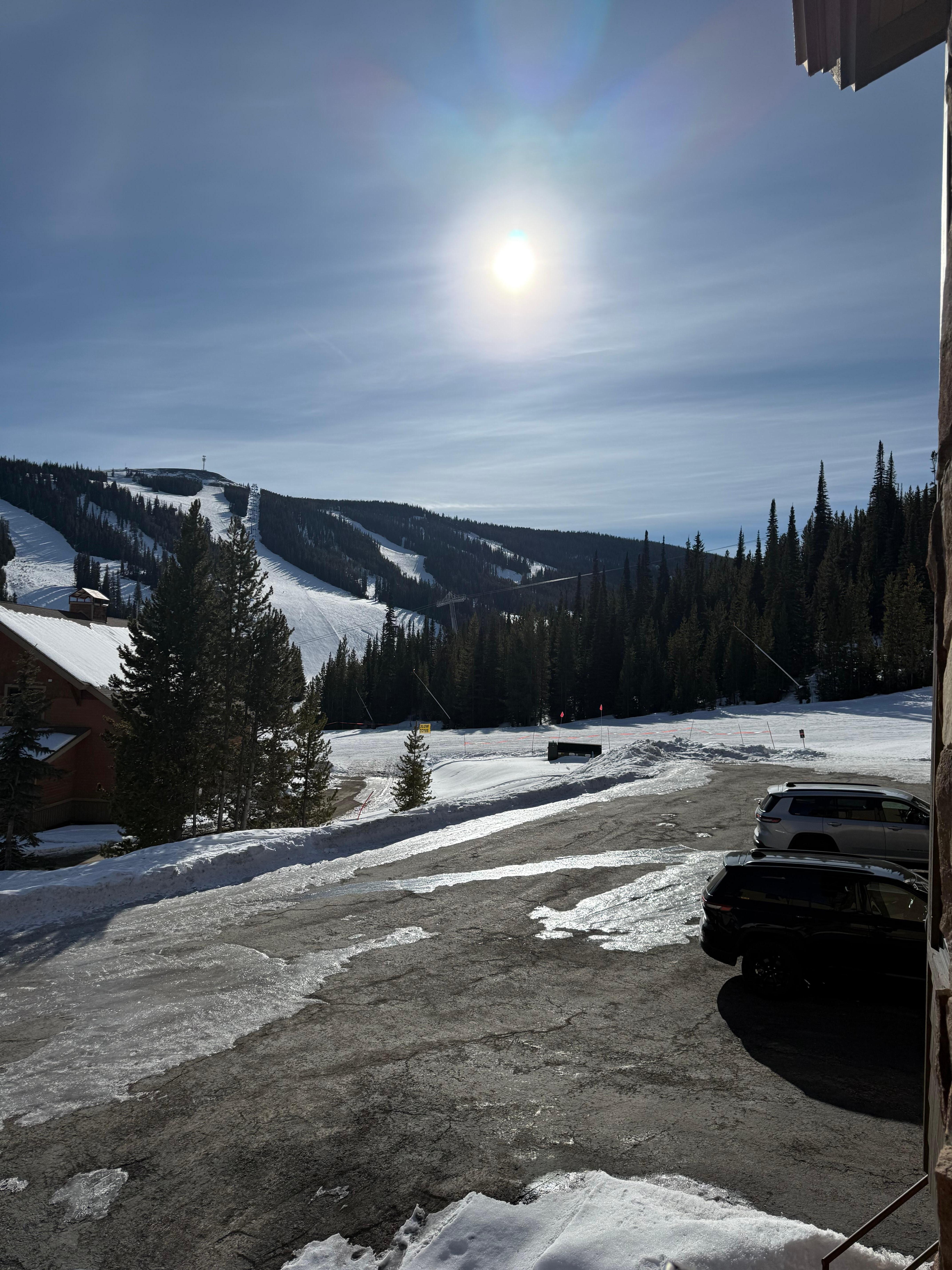 View from condo to where you get on the slopes. 