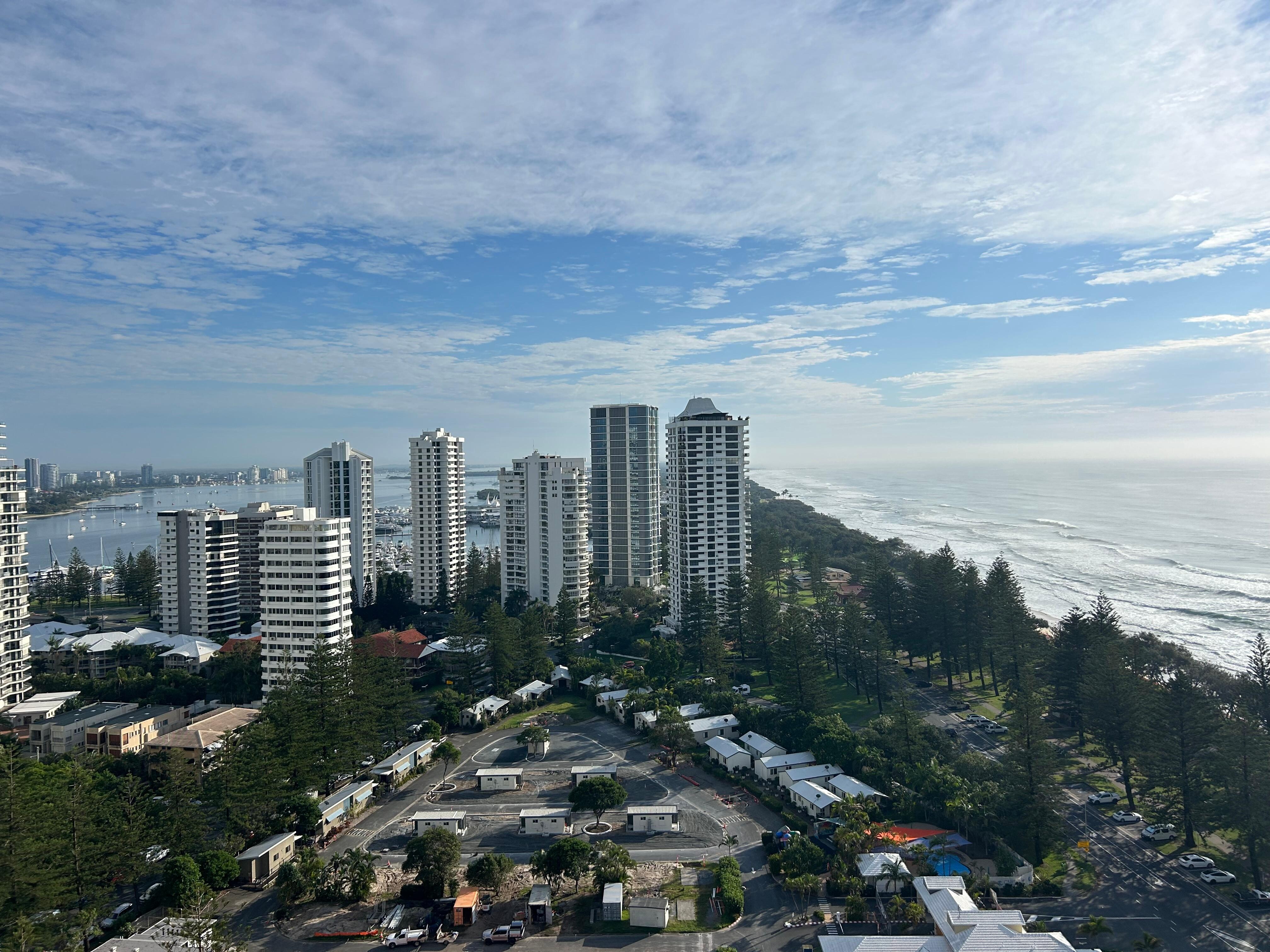 From bedroom balcony