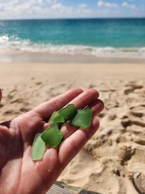 Best beach for sea glass I have found in St Martin