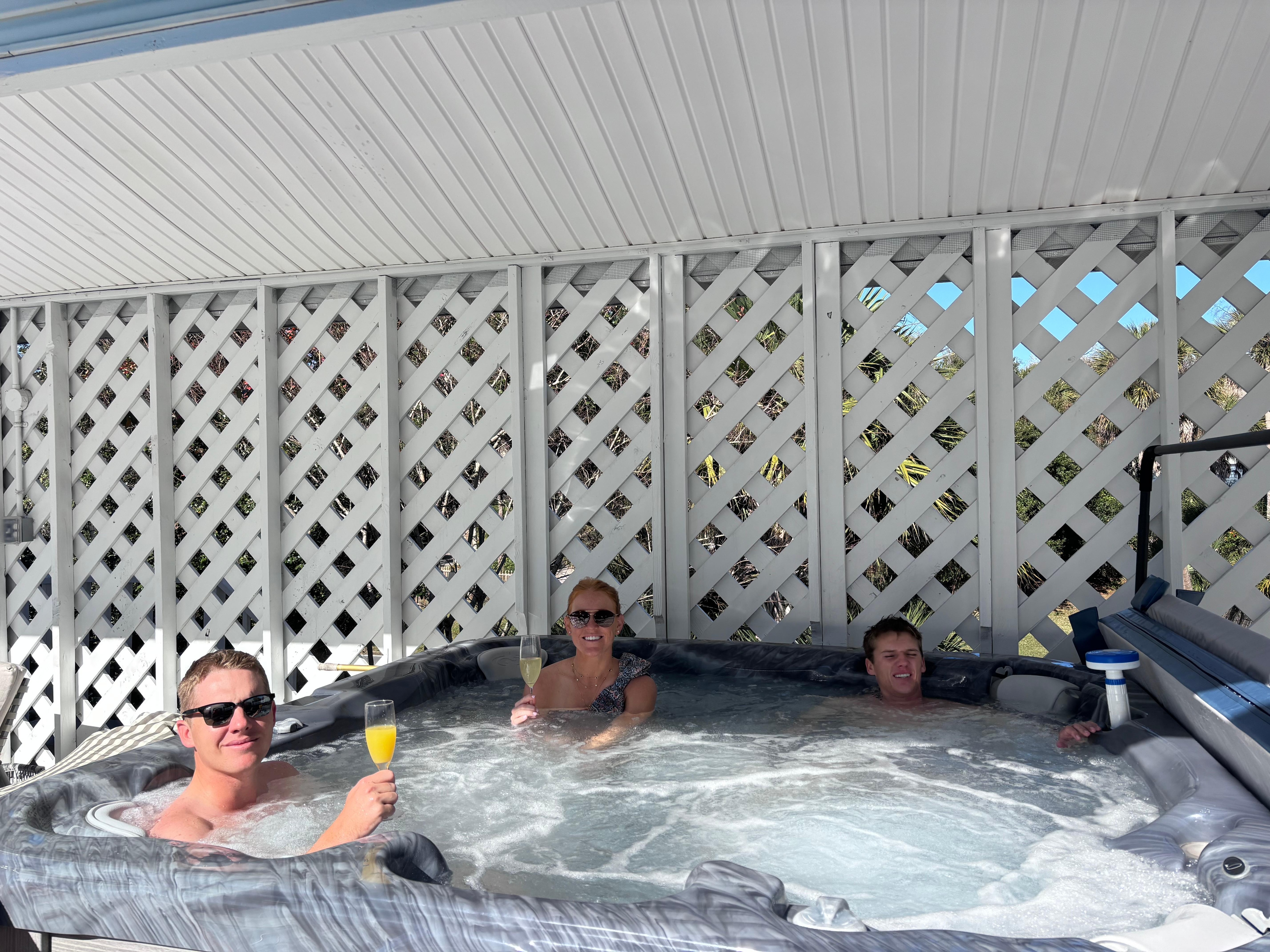Private Hot tub was a huge hit ! 