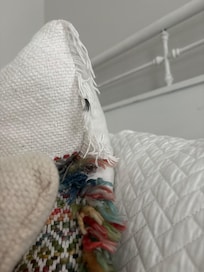 Fake eyelashes on pillow