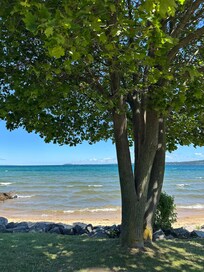 Grand Traverse Bay just a block from property.