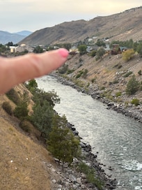 Pointing to our stay
