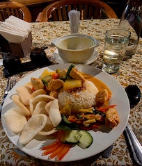 Food from Wicked Parrot across the road from hotel.