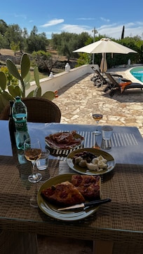 Lunch by the pool