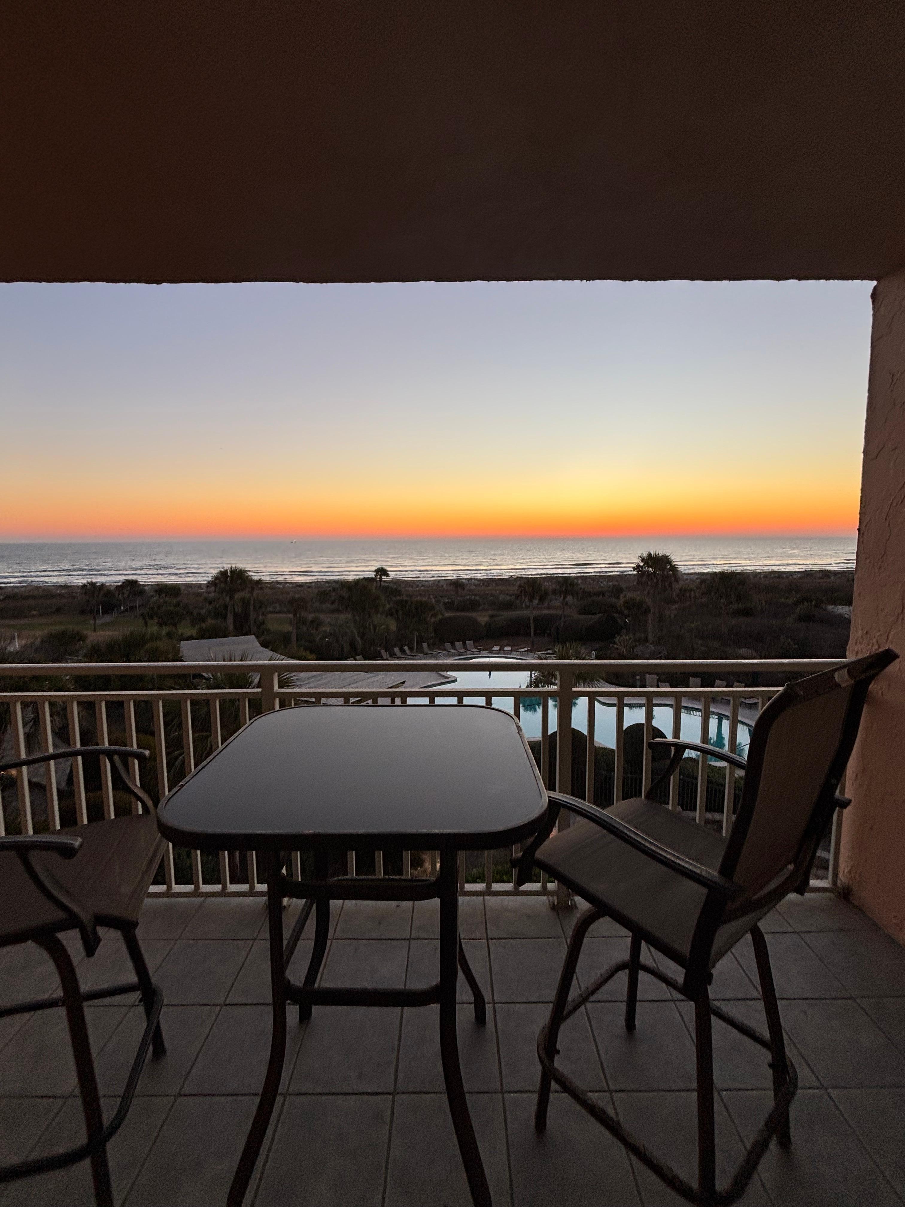 Sunrise from the balcony