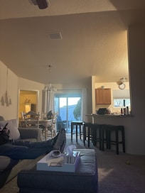 View from living room sectional