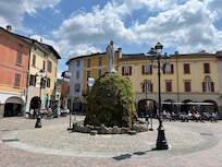 Plaza behind the apartment.