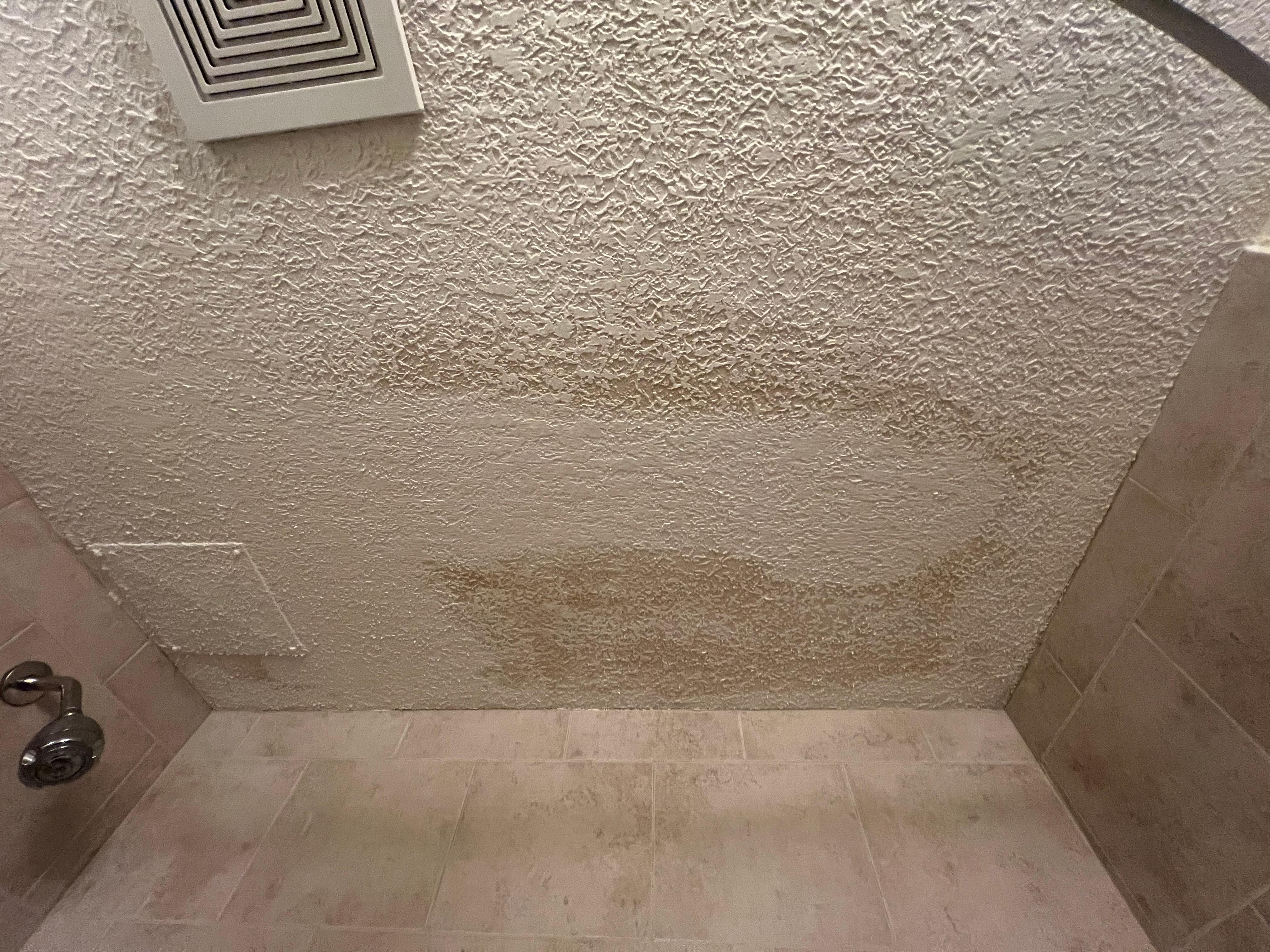 Ceiling over the bathtub