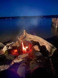 Campfires on the lake are the best!