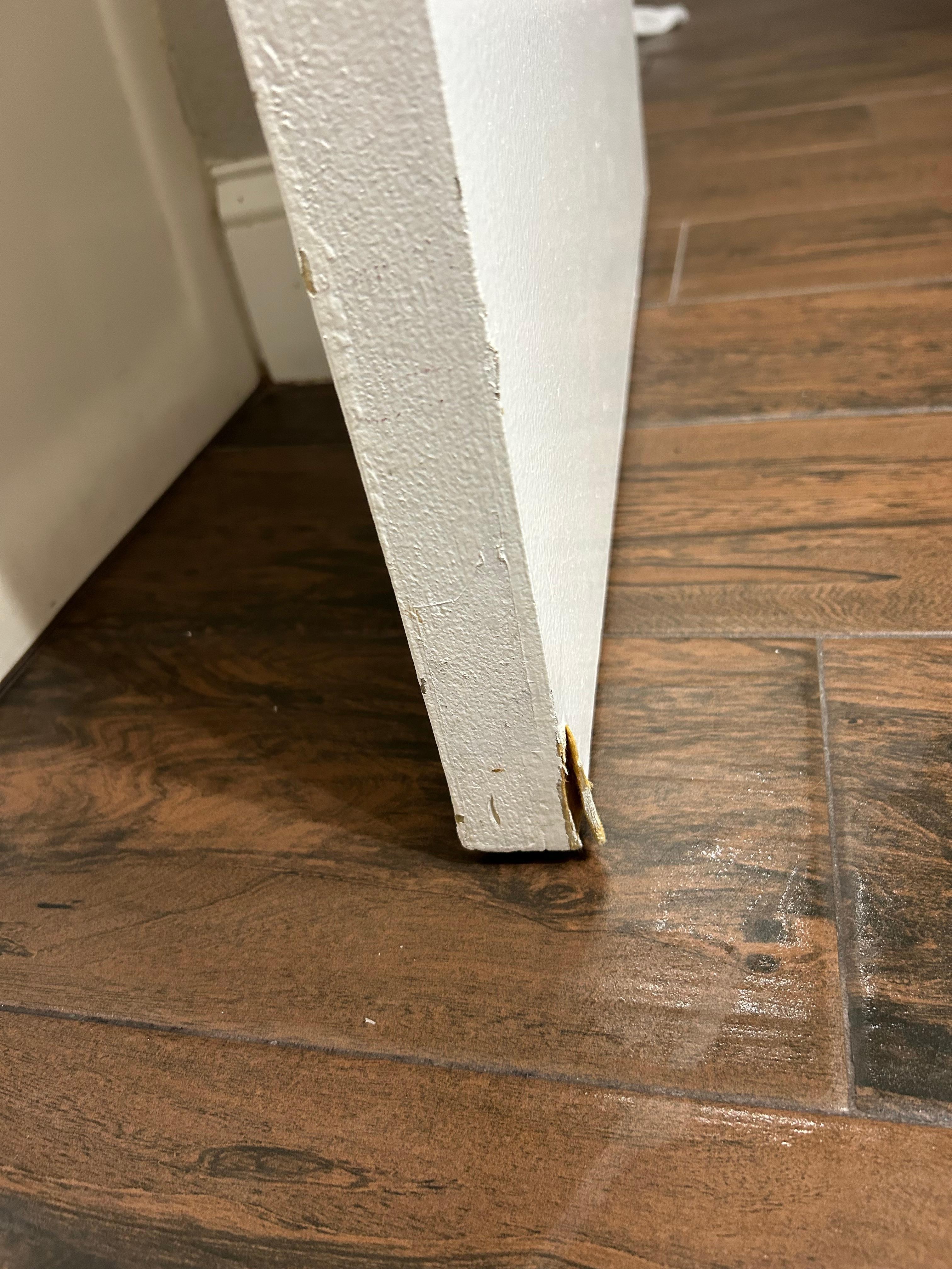 Bathroom door falling apart