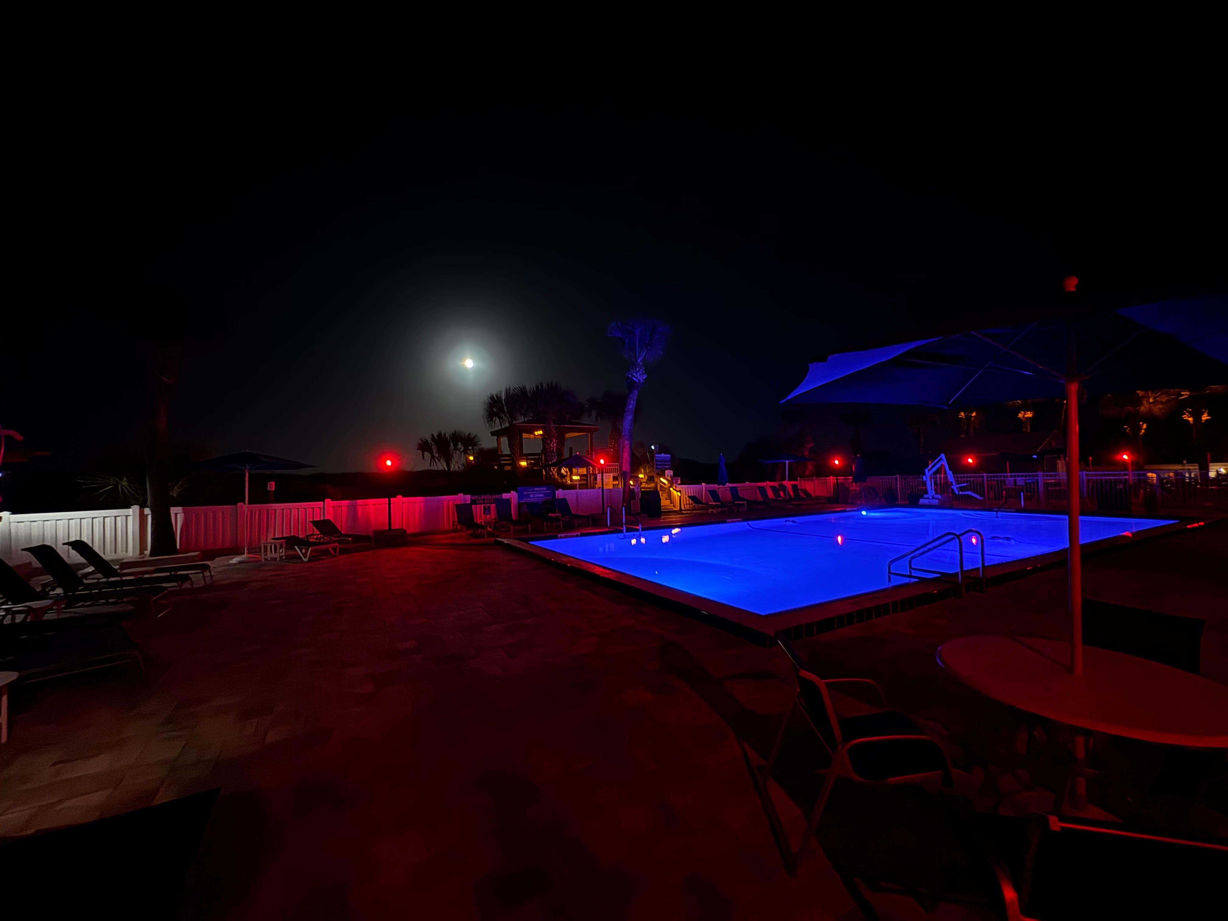 Pool located on the beach