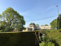 View of Chateau Caen through the living room window. 100m away