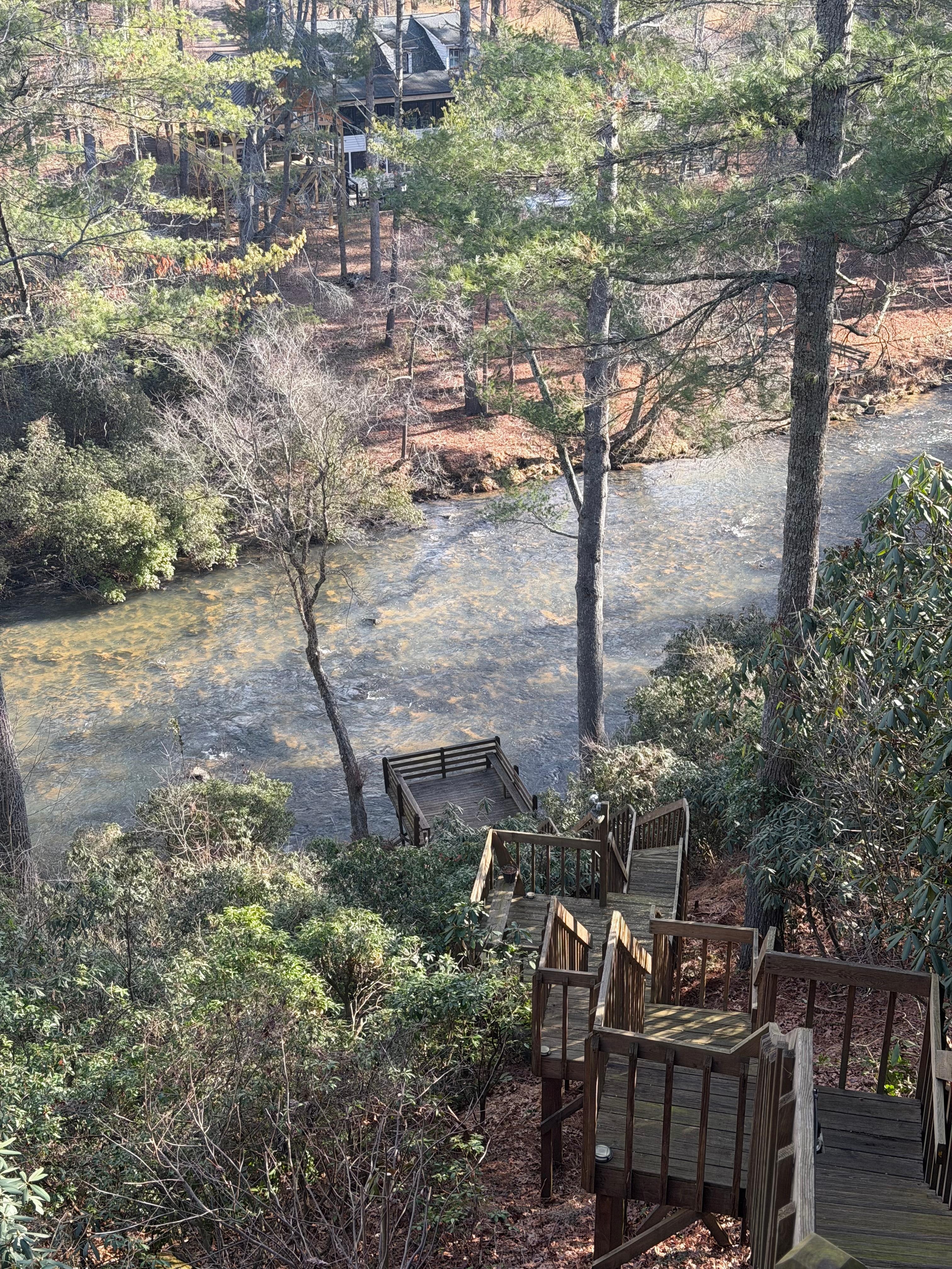 The view and sound of the river is calming 