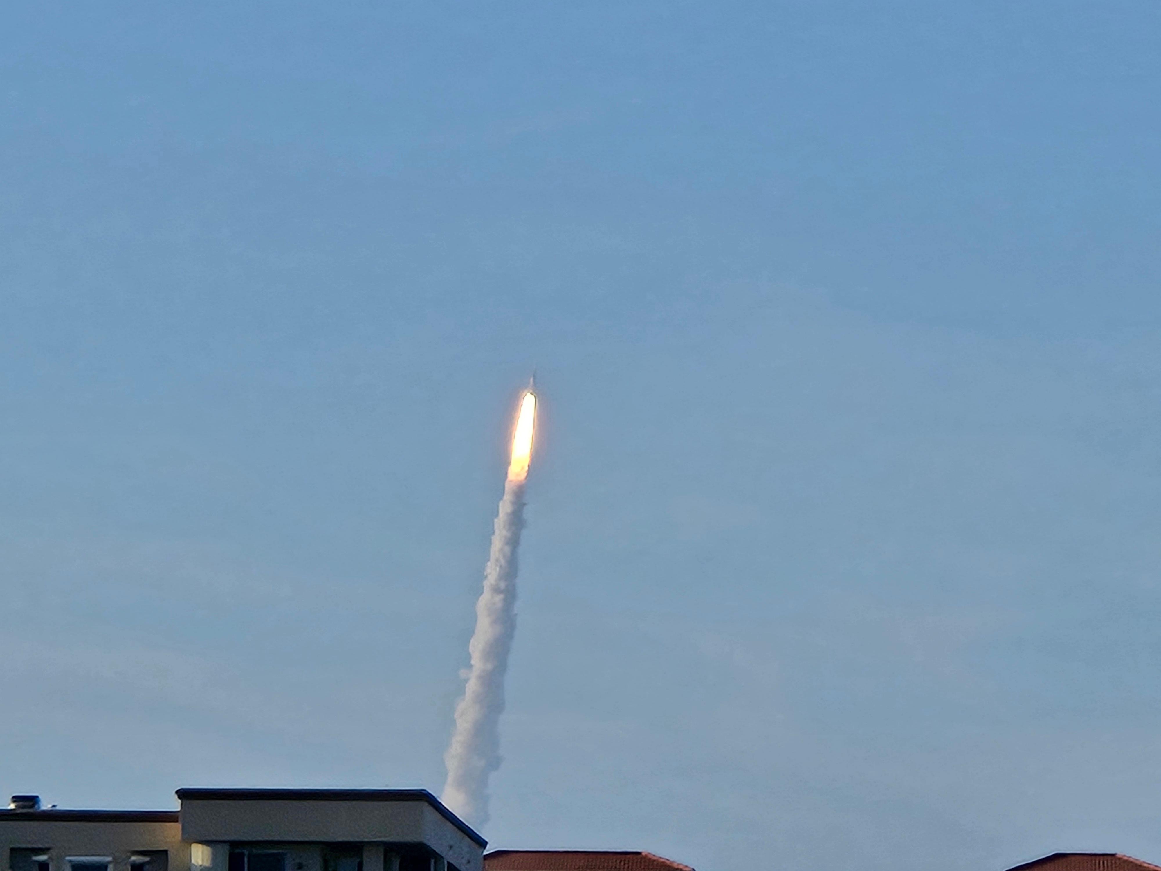 Artemis Launch; view from the beach.