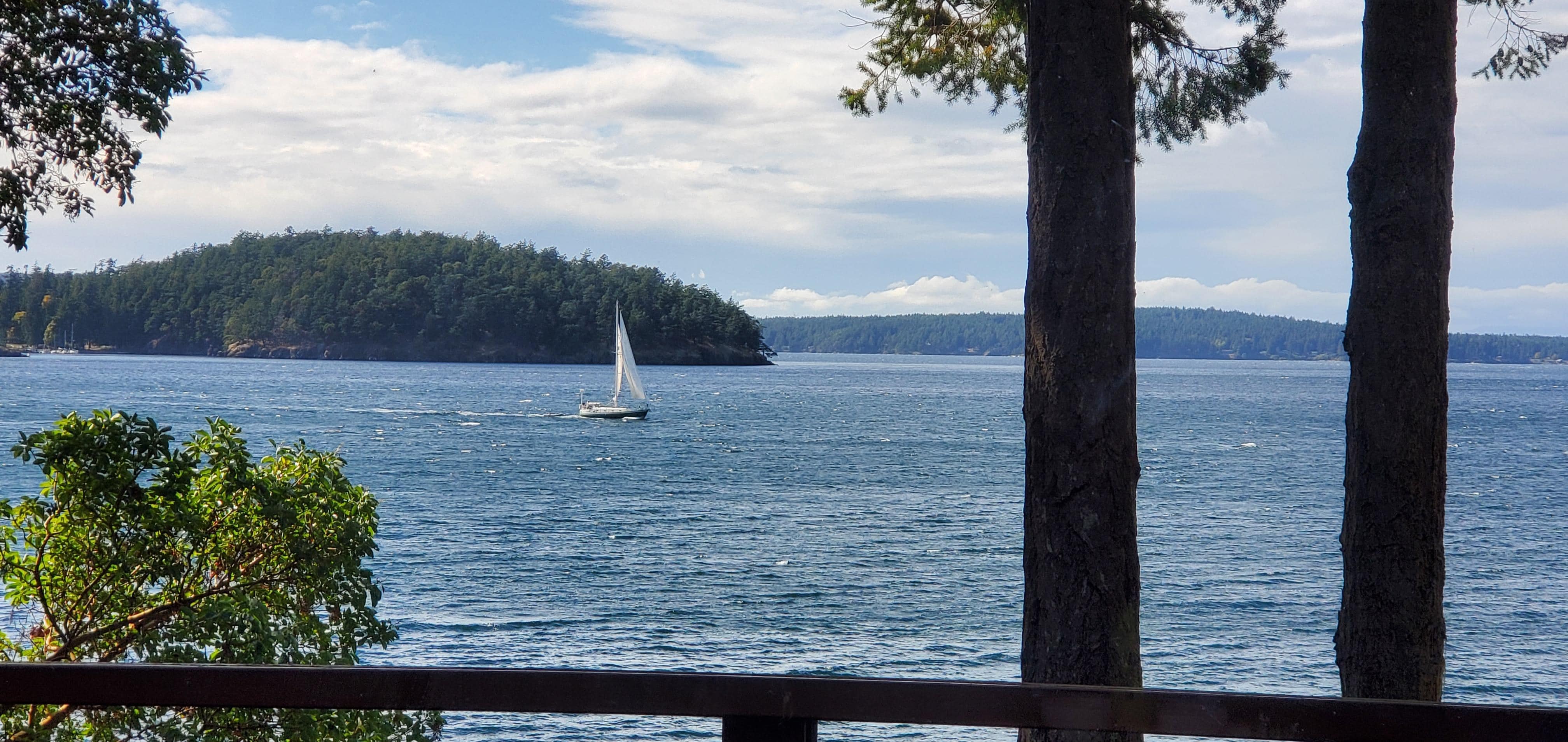 Sailboats often b/t us and Jones Is.