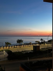 Sunrise view from the balcony of my hotel room