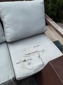 Broken yard furniture