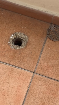 Open drain across rooms