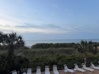 Camera above handrail.  Pool was not skimmed but still nice.