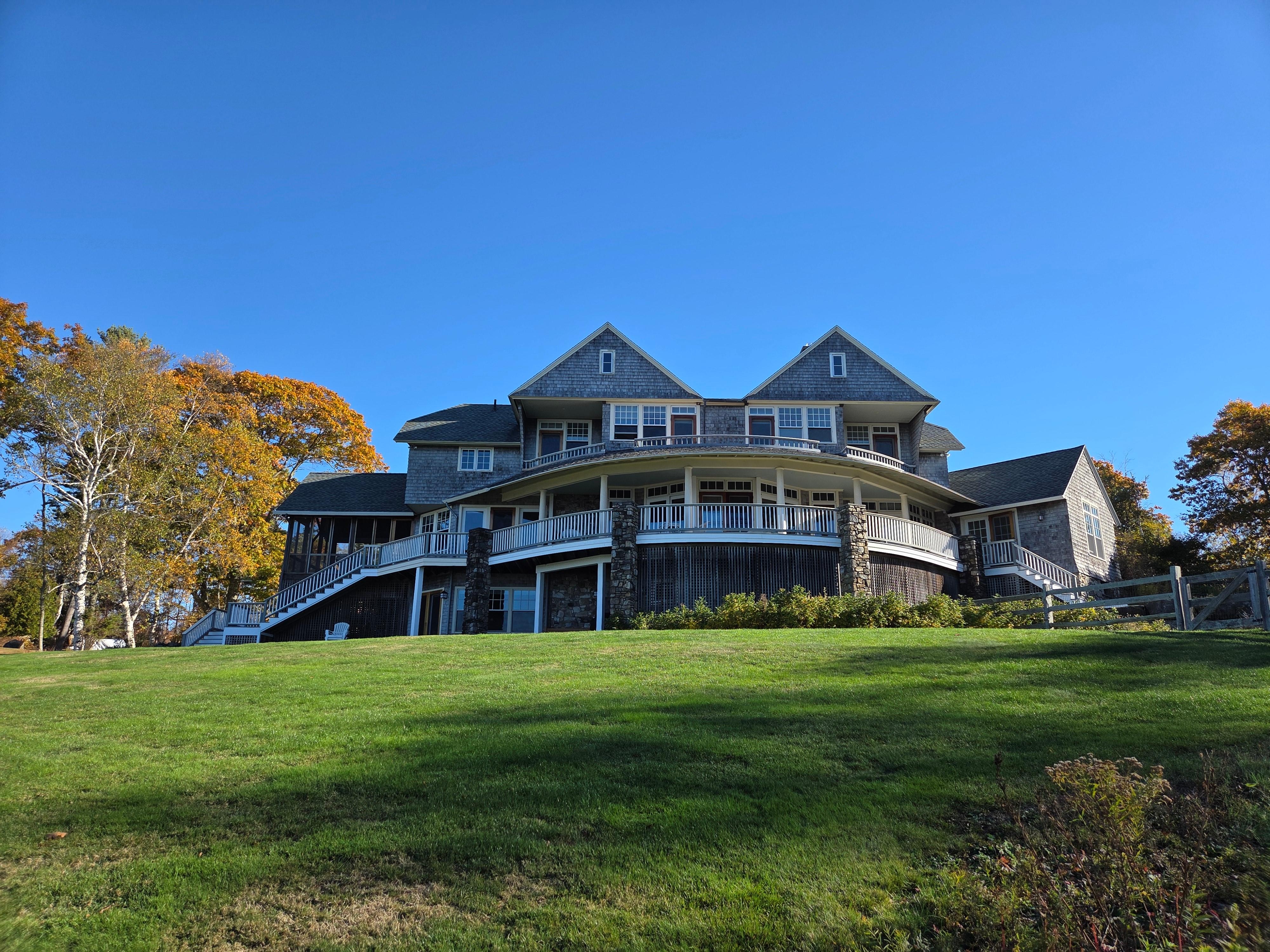 Back of the house which faces Linekin Bay.