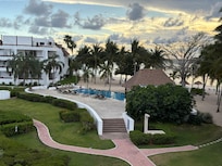 shot with a wide angle lens it's actually very close to the pools and there's one on the left side as well. It's very spacious and well-maintained. Very quiet.