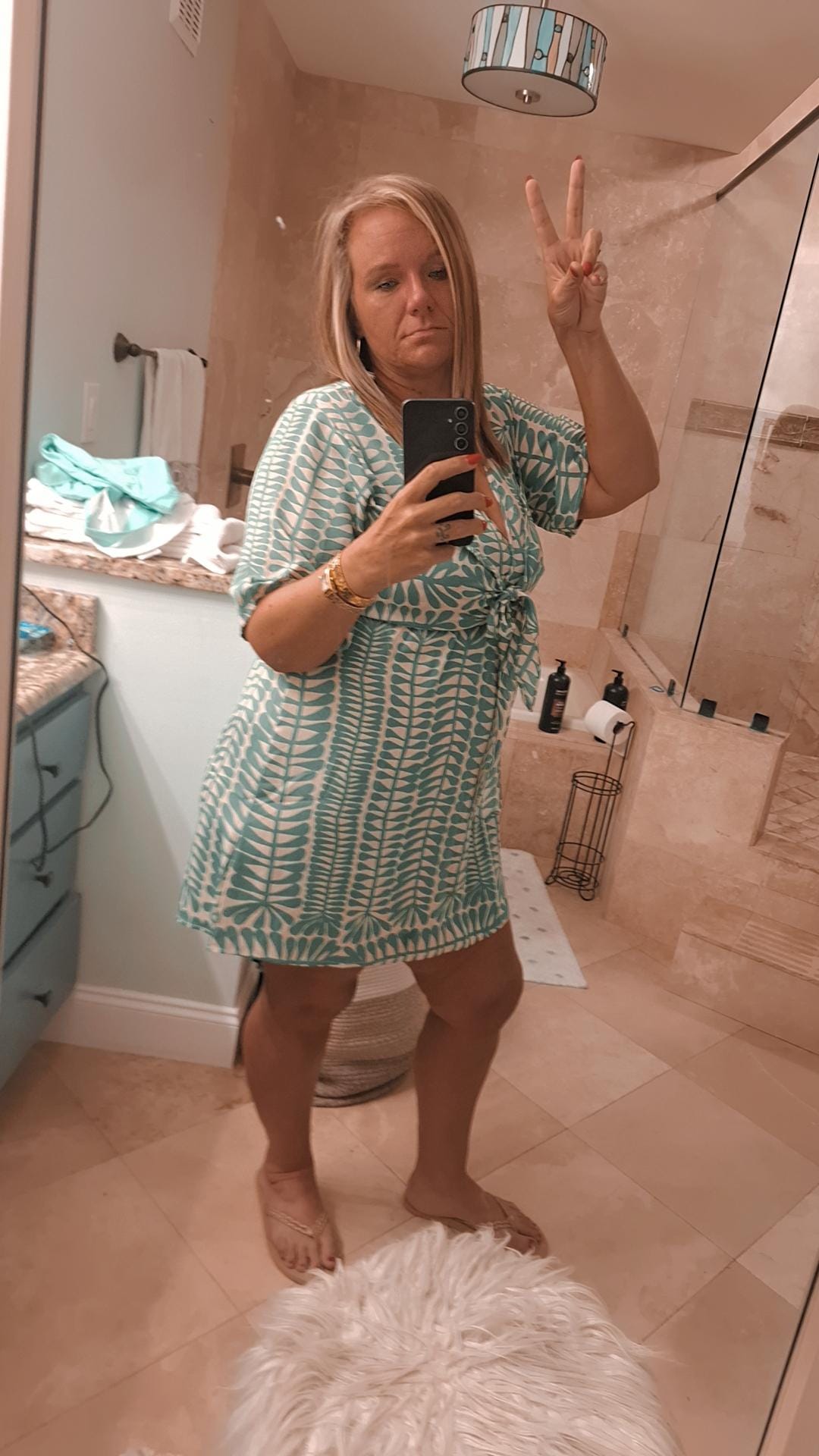 Master bath with Jacuzzi tub and huge shower. 