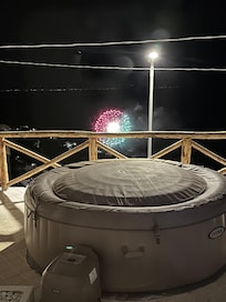 We were above the fireworks!