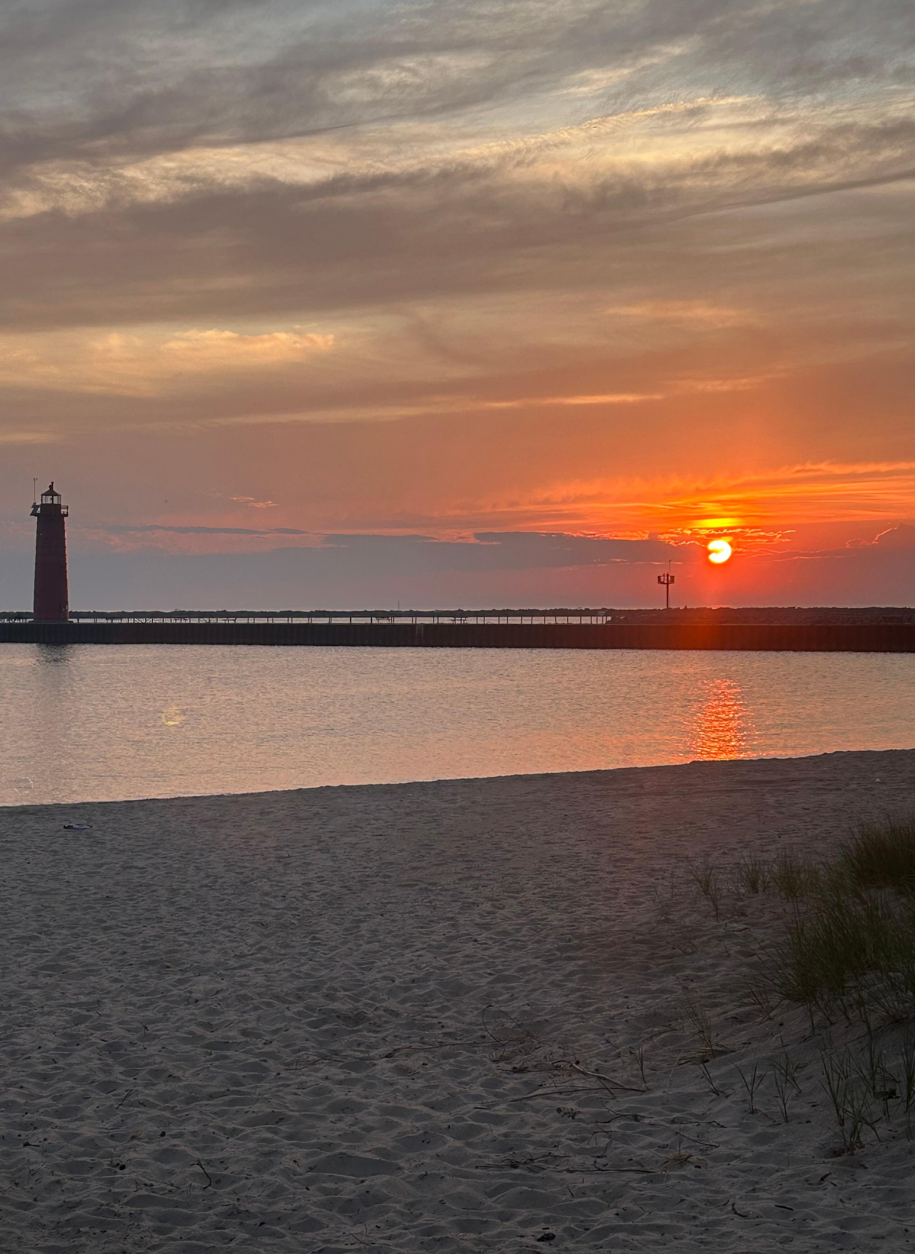 Sunset view from the beach.