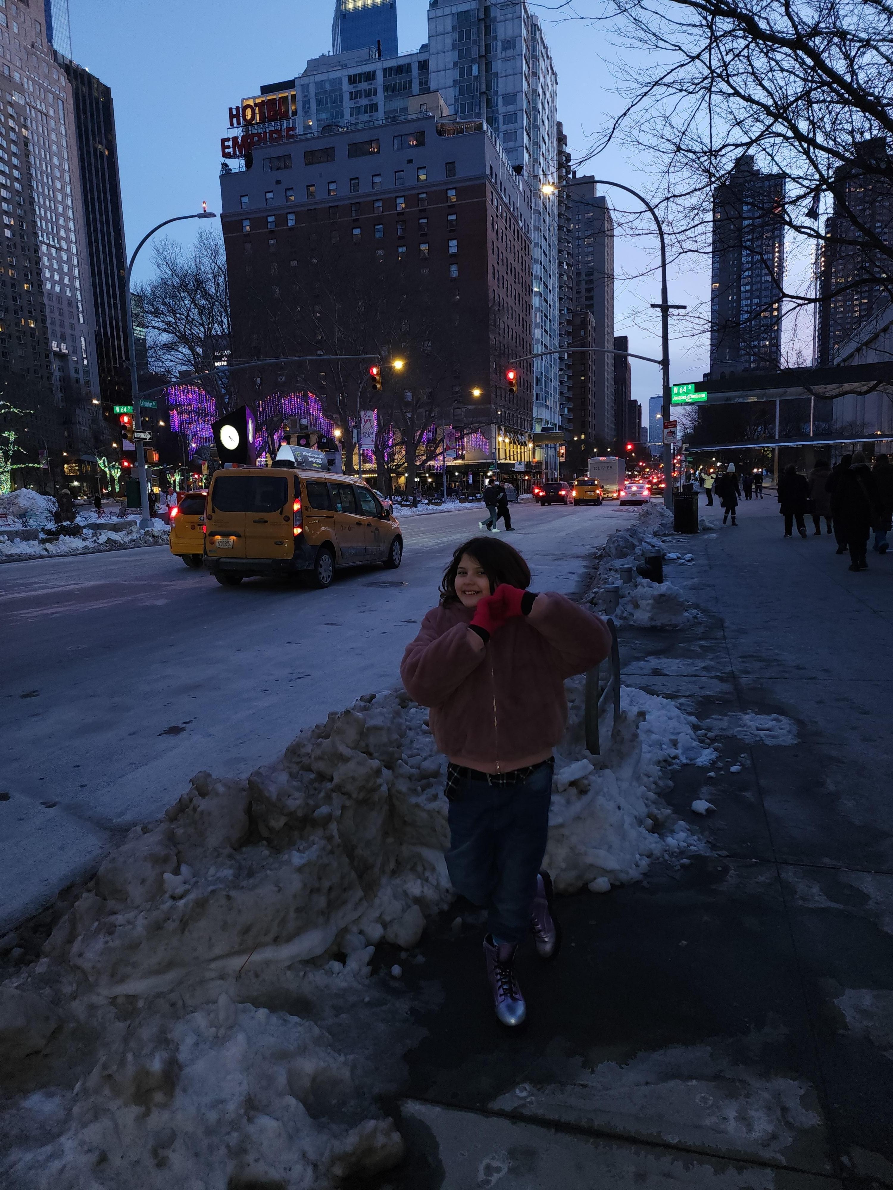 Outside, there's a quaint little park