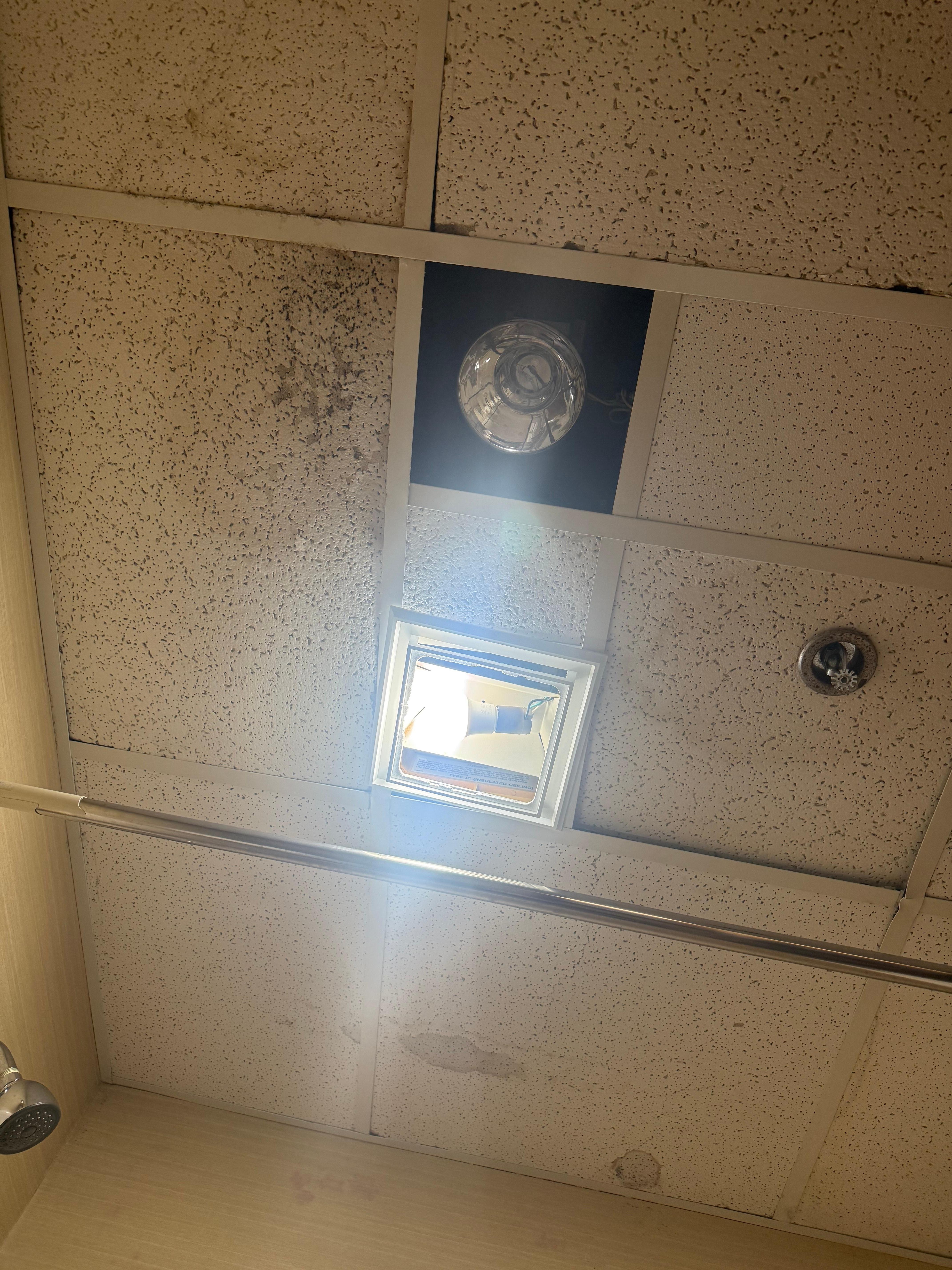 Stained and hollow ceiling