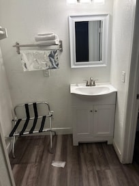 Nice bathroom in area for facial washroom