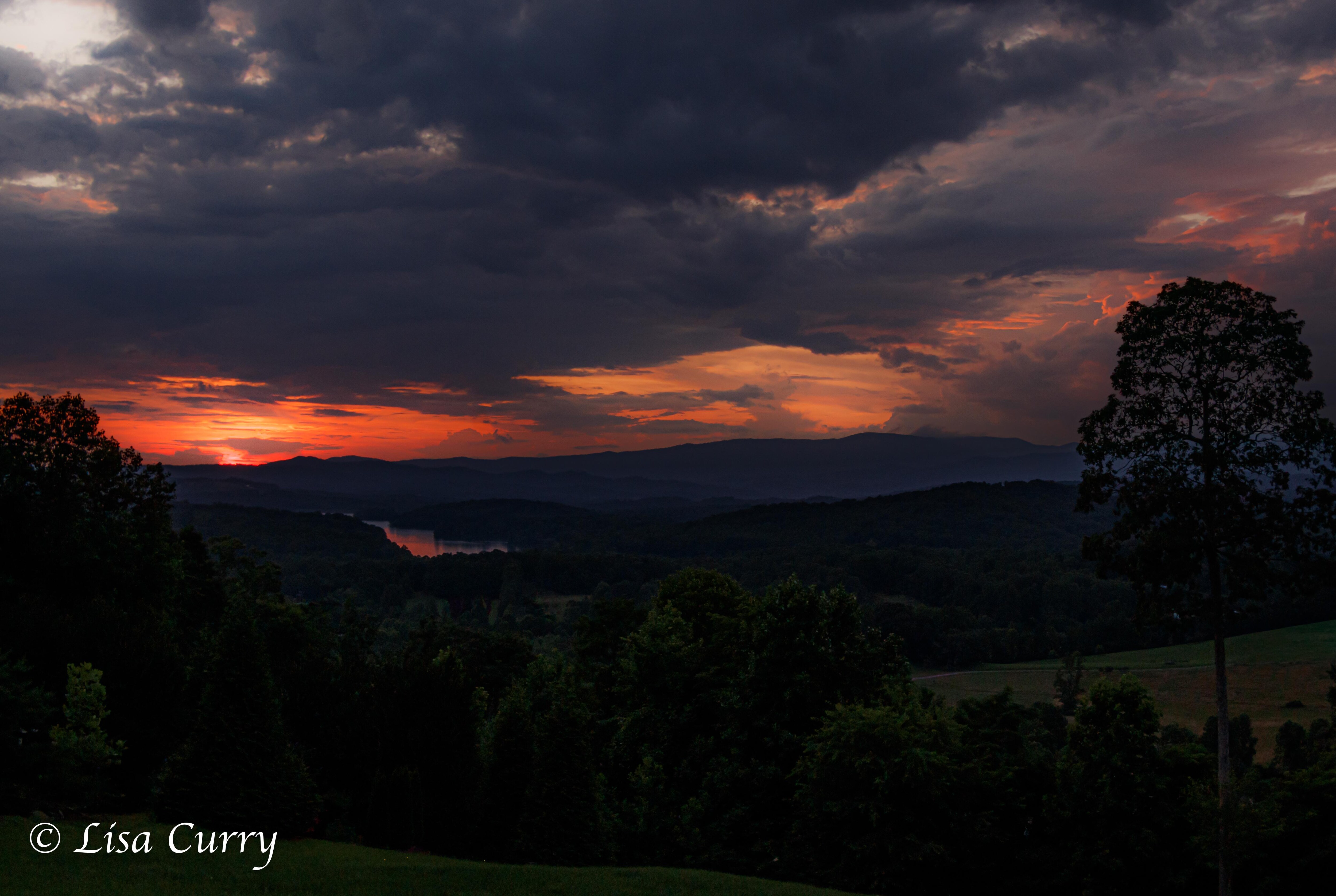 A sunset from the front porch. 