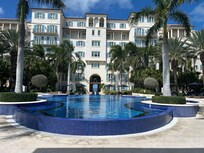 View of the villas from the lobby.
