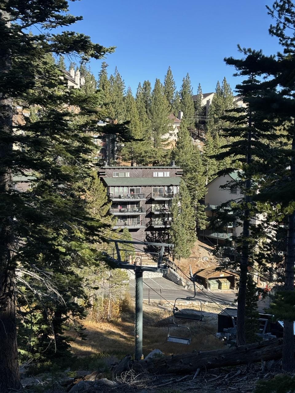 A picture of the condo from our hike.
