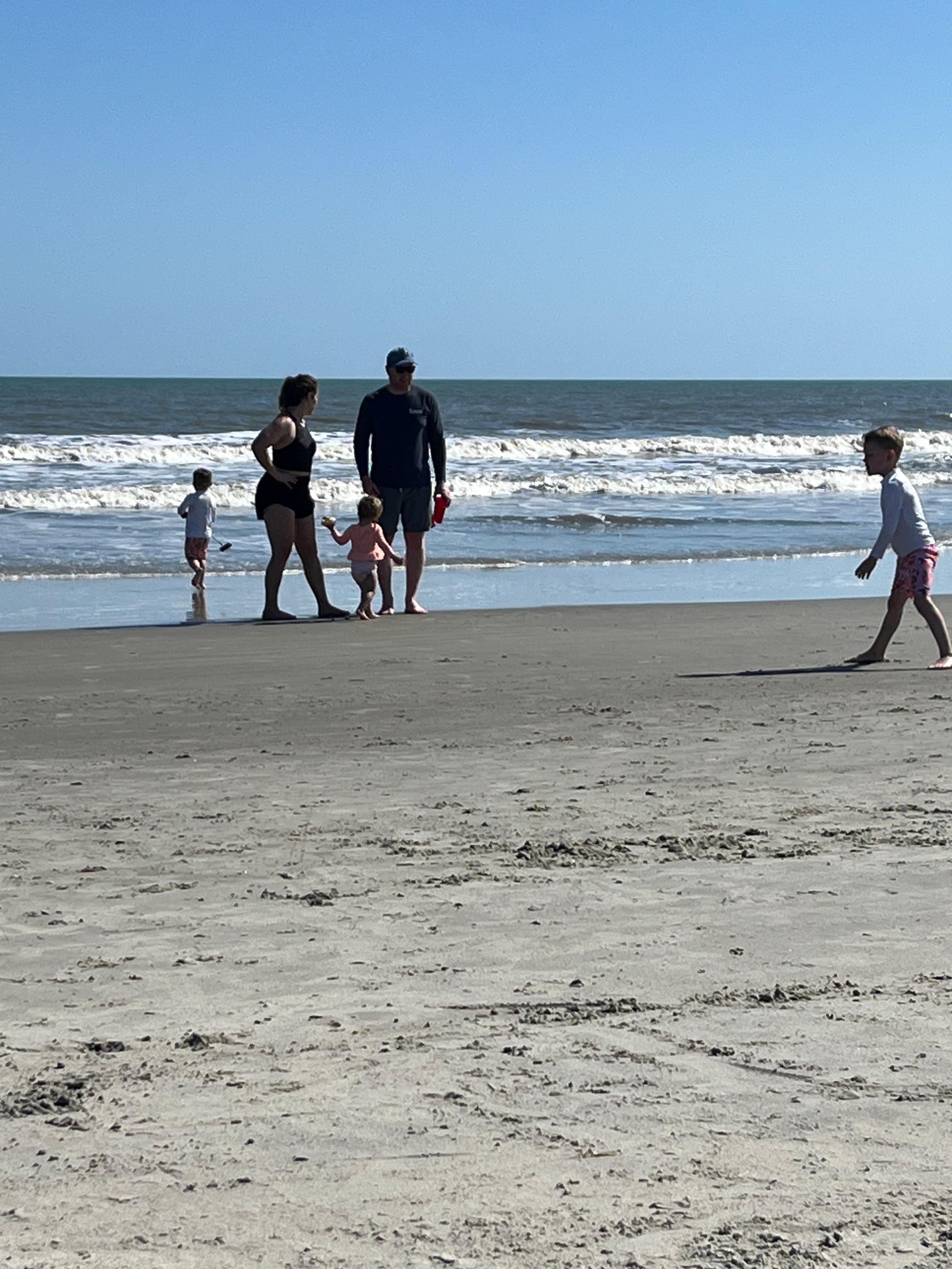 Baseball at the beach. 