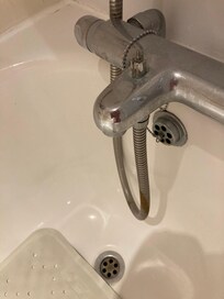 Broken shower converter pull knob
Rusty shower hose
