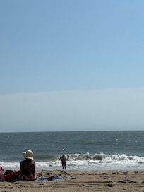 Sitting on the beach