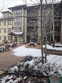 Watching the snow fall just outside