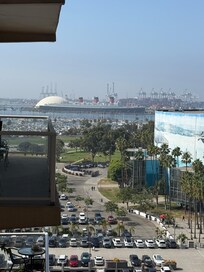 The Queen Mary. The balcony was perfect for drinking coffee and enjoying all that was going on below.