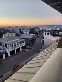 View of beach from deck!